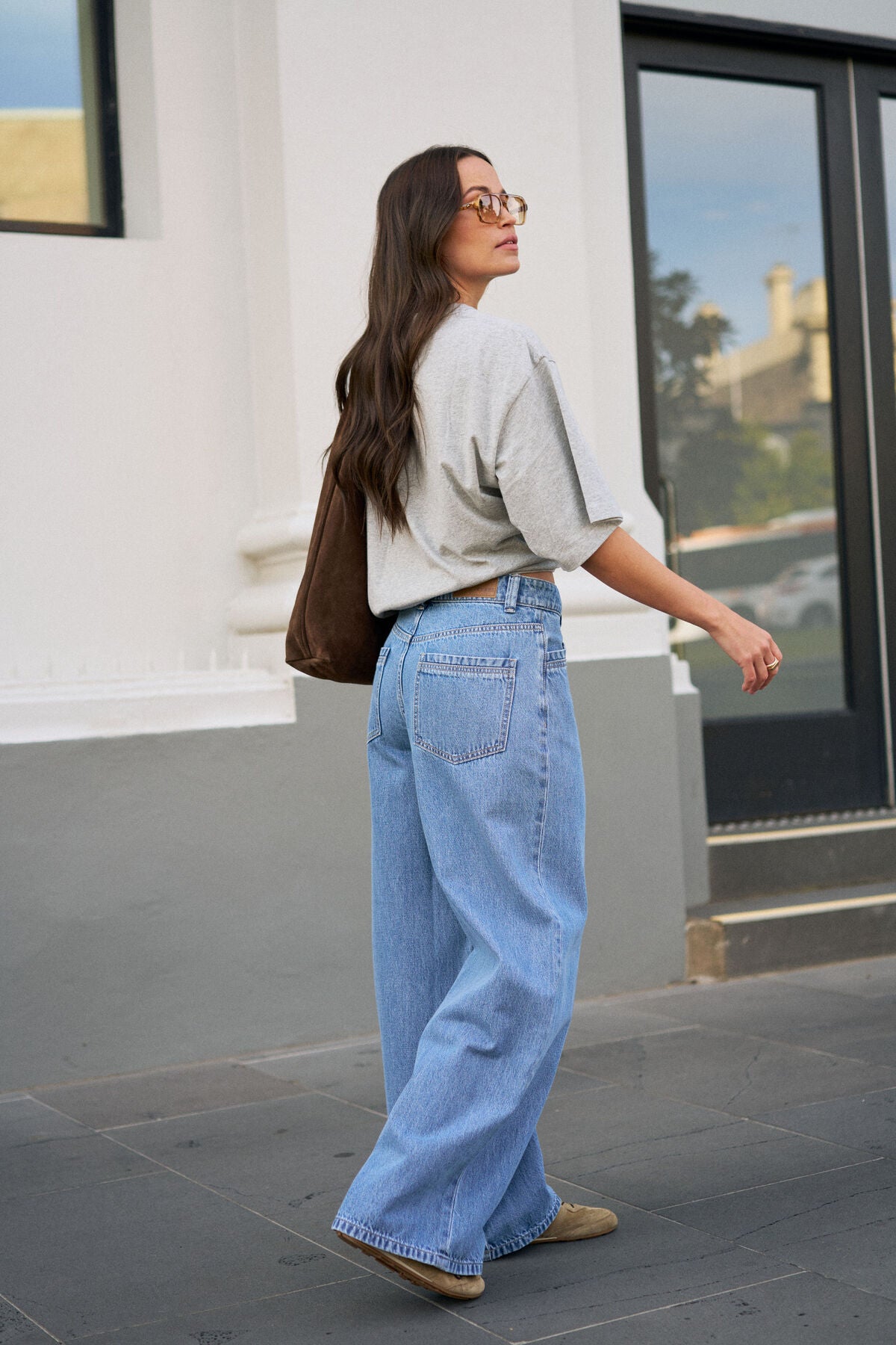 Reese Wide Leg Jeans in Vintage Blue