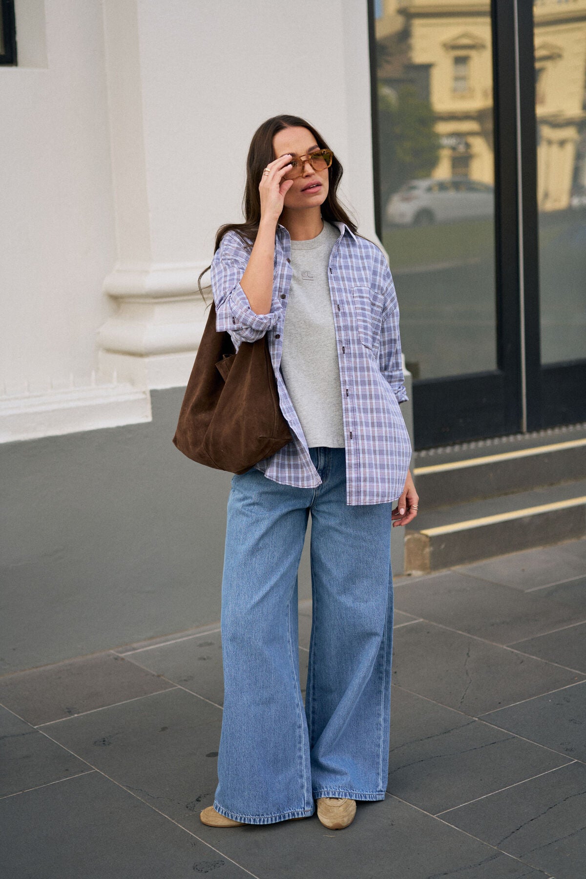 Reese Wide Leg Jeans in Vintage Blue