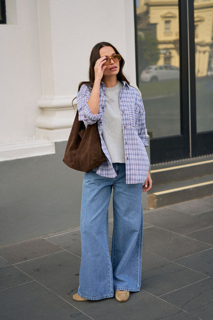 Reese Wide Leg Jeans in Vintage Blue