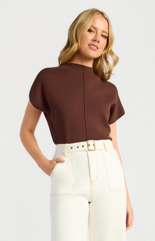 Emily Knit Top in Chocolate