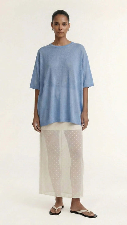 Orla Oversized Round Neck Oversized Knit Tee