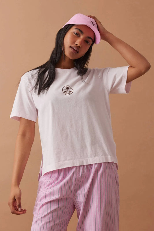 Ceres Life Stevie Slouchy Tee - Sun faded Tint Island Print