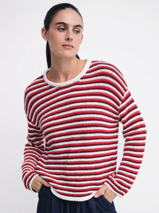 Suzie Stripe Knit in Red