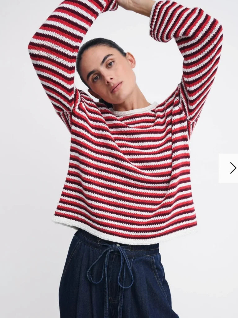 Suzie Stripe Knit in Red