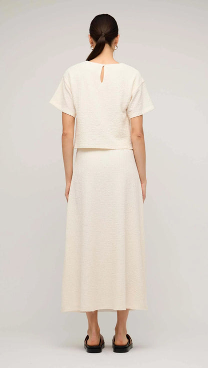 Staple the Label Lyric Cream Midi Skirt