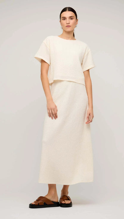 Staple the Label Lyric Cream Midi Skirt