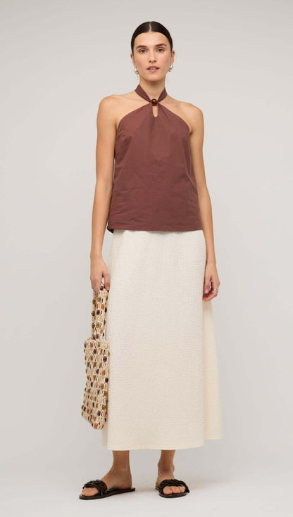 Staple the Label Lyric Cream Midi Skirt