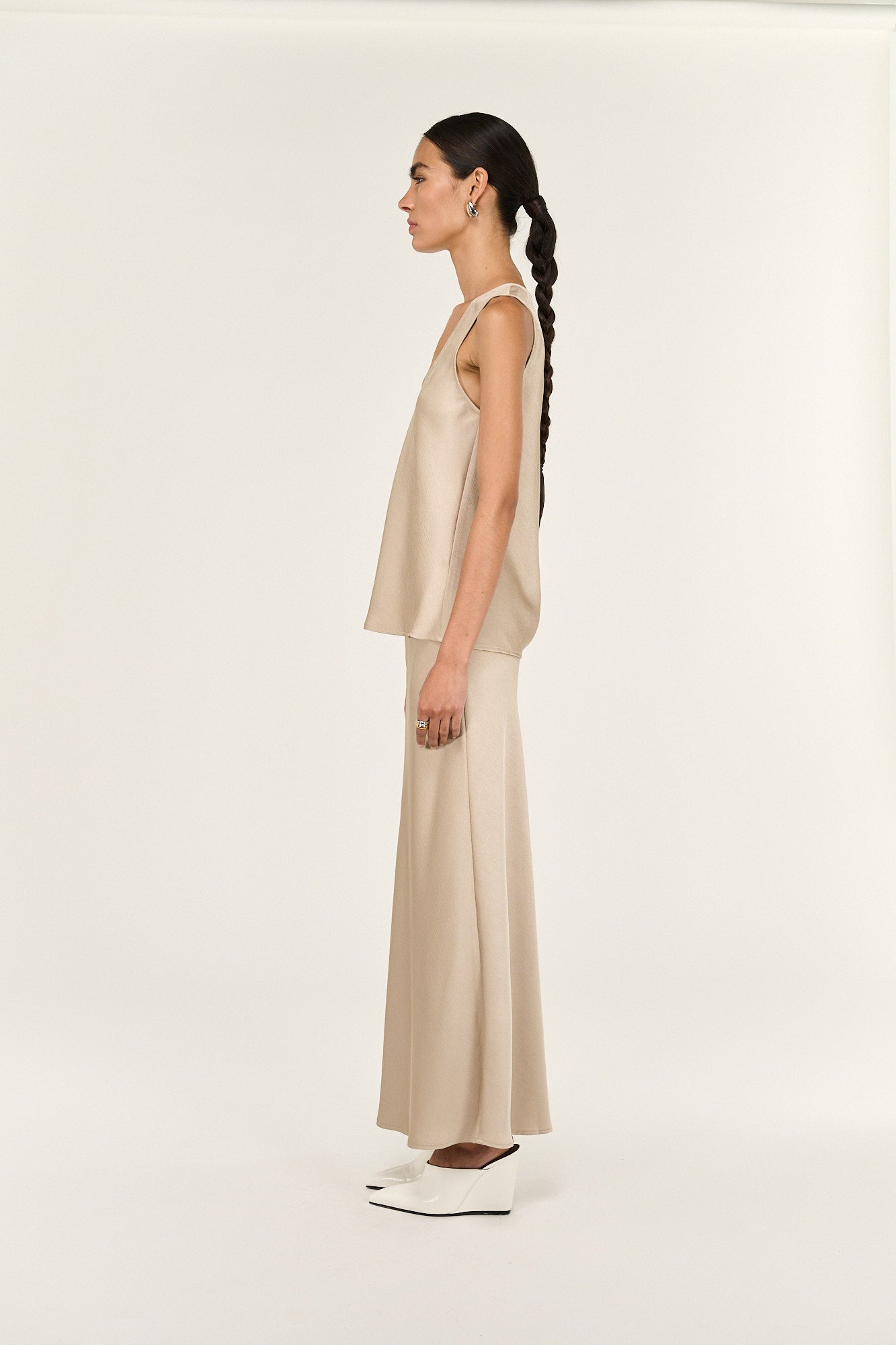 Dusk Bias Cut Maxi Skirt by Staple the Label