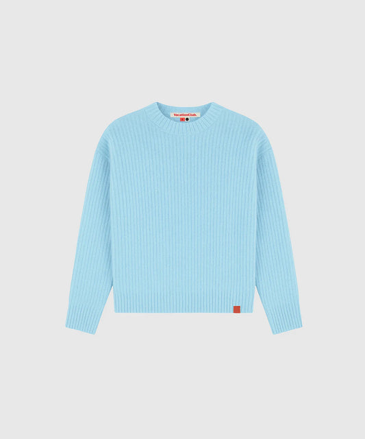 Vacation Club Fluffy Blue Knit