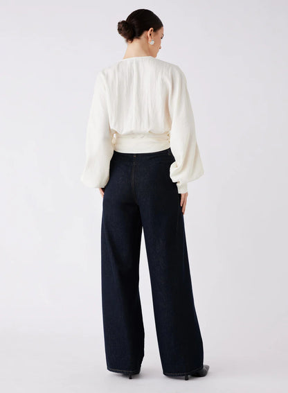 Esmaee Hilton Side Tie Blouse