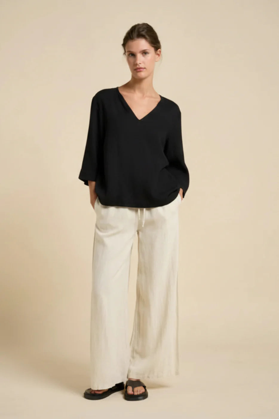 Little Lies Andrea Top in Black