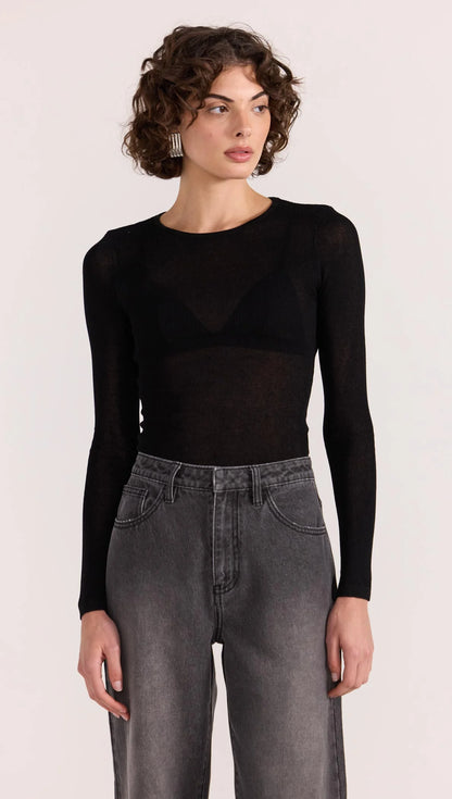 Staple the Label Asta Sheer Knit Top