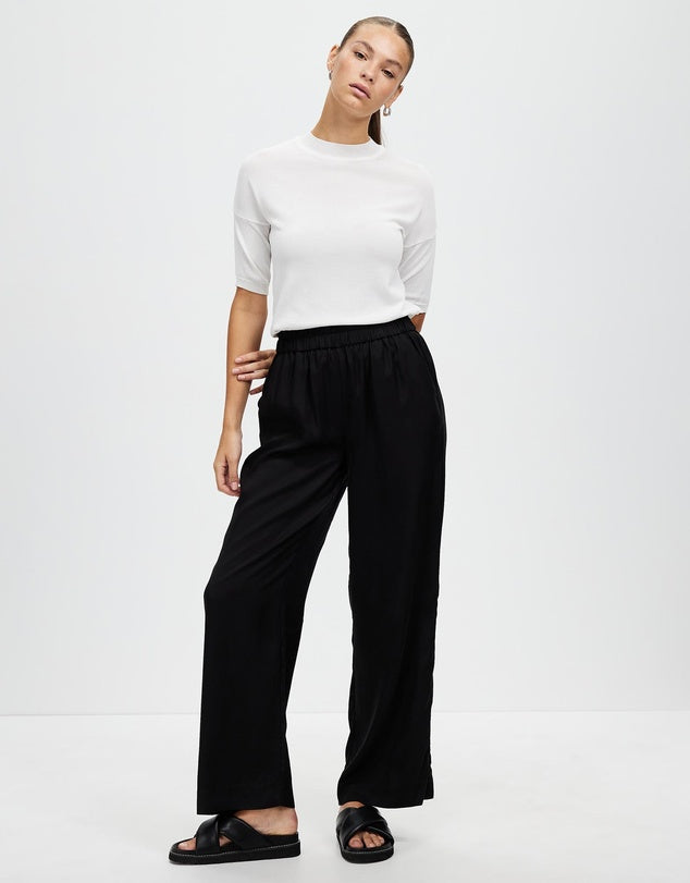 Ivy Wide Leg Pants in Black