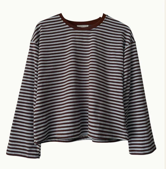 Drift Stripe Top in Rust by Little Lies