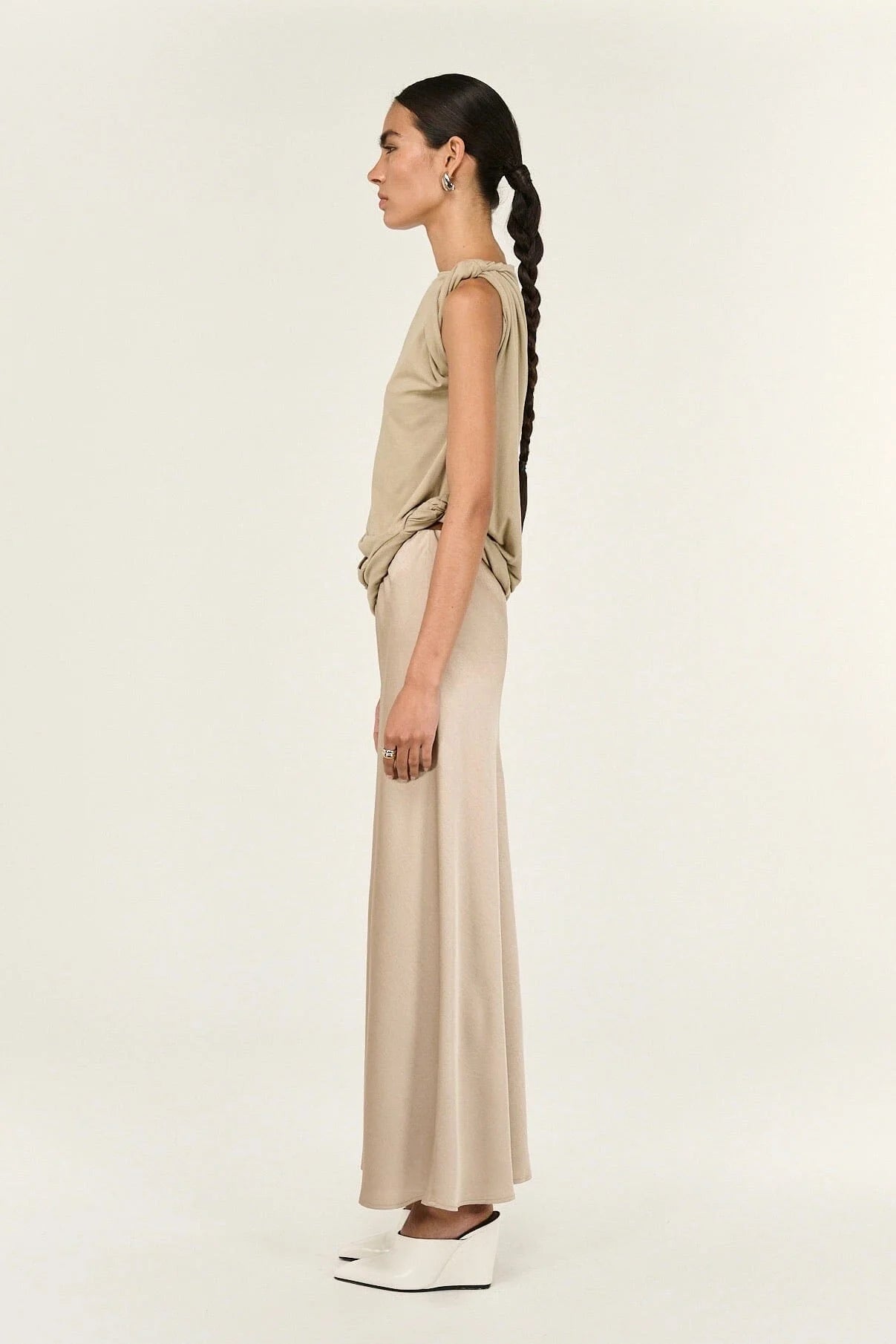 Dusk Bias Cut Maxi Skirt by Staple the Label